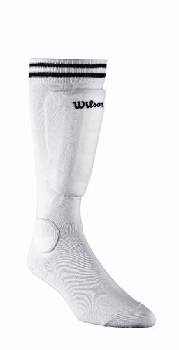 Wilson Soccer Sock Shin Guards - PeeWee Size, White