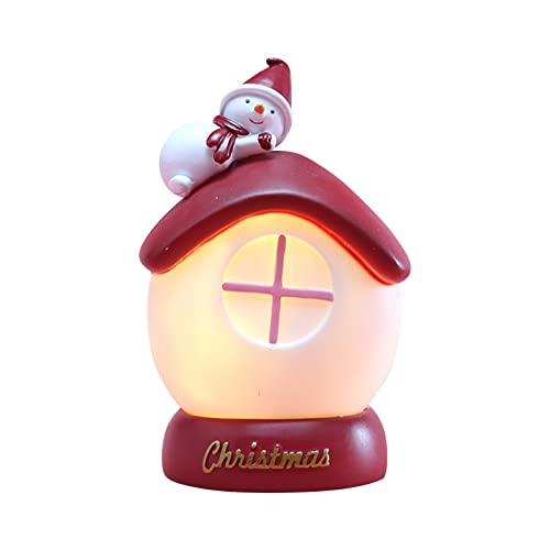 Boping Store Santa Snowman House Star Lights Decoration Night Light Ornament Toilet Setup (A, One Size)