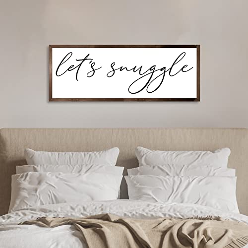 Master Bedroom Let's Snuggle Sign-master bedroom wall decor