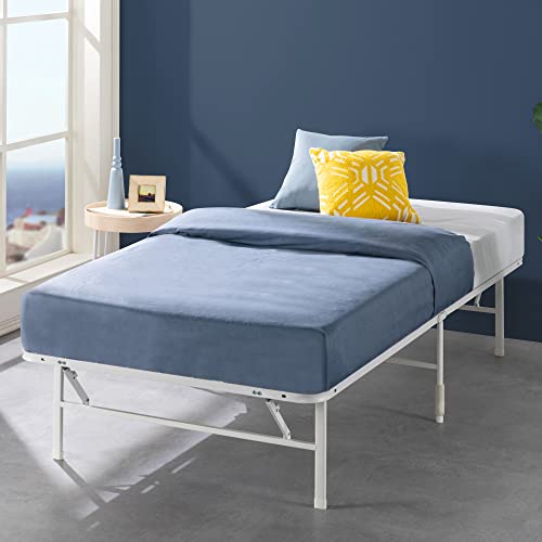 ZINUS SmartBase Tool-Free Assembly Mattress Foundation / 14 Inch Metal Platform Bed Frame / No Box Spring Needed / Sturdy Steel Frame / Underbed Storage, White, Twin