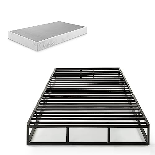 ZINUS Quick Lock Metal Smart Box Spring / 7.5 Inch Mattress Foundation / Strong Metal Structure / Easy Assembly, Twin, White