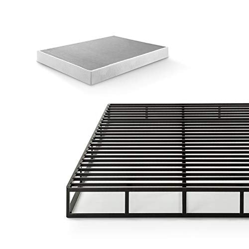 ZINUS Quick Lock Metal Smart Box Spring, 7.5 Inch Mattress Foundation, Strong Metal Structure, Easy Assembly, King, White, Hassle & Headache Free - the Quick Lock Metal Smart Box Spring Comes Together