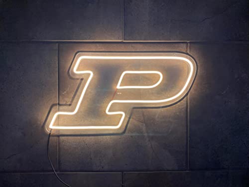 Monster Moose, LLC. Officially CLC Licensed Purdue University Boilermakers Motion P LED Neon Sign (Warm White)