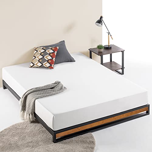 ZINUS GOOD DESIGN Award Winner Suzanne 6 Inch Bamboo and Metal Platforma Bed Frame / No Box Spring Needed / Wood Slat Support, Chestnut Brown, King