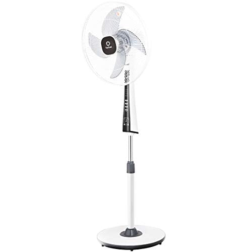 COSTWAY 18’’ Pedestal Fan 3-Speed 3 Mode 4 Blades Adjustable Oscillating Stand Fan with Remote Control