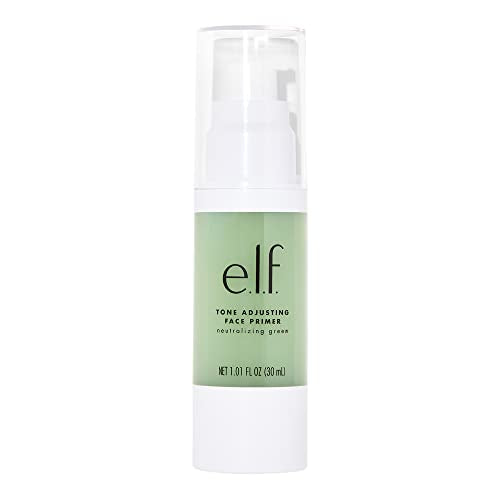 e.l.f. Tone Adjusting Face Primer, Makeup Primer For Neutralizing Uneven Skin Tones & Redness, Grips Makeup To Last, Vegan & Cruelty-free, Large