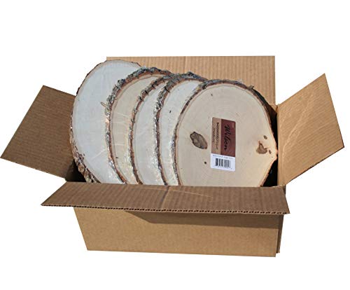 Wilson Basswood Round/Oval Plaque - Bulk Quantity Value Box Wood Slices, X-Large 11-13" D (Pack of 10)