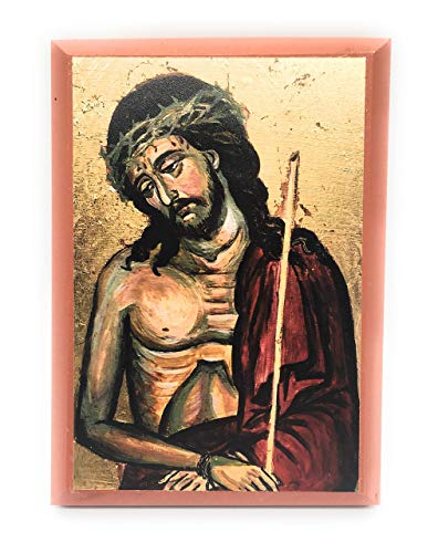 Wooden Greek Orthodox Christian Icon Jesus Christ the Bridegroom (4.5" x 6.5")