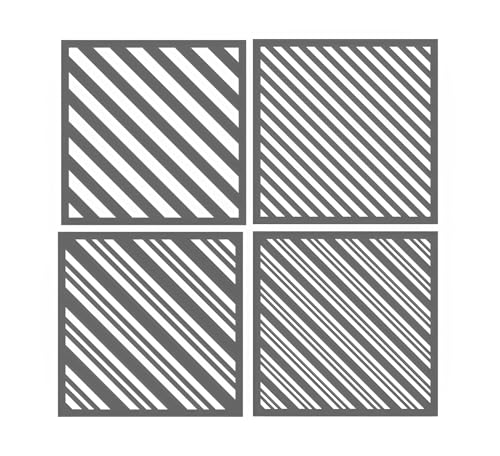 Candy Cane Stripes Stencil Set - set of 4 - Festive DIY Craft Stencil - Cookie Stencil - Peppermint Stripe - DIY Stencil - Reusable Stencil