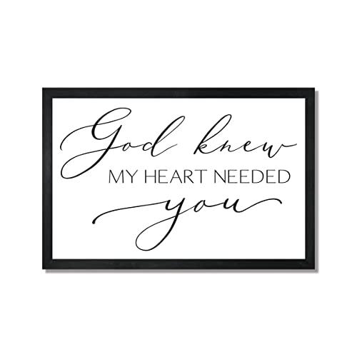 Master bedroom wall decor over the bed-wedding anniversary gift-wall decor master bedroom signs above bed-god knew my heart needed you sign