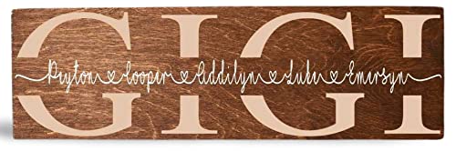 Gigi Mothers Day Gift | Gigi Sign | Gift for Gigi | Rustic Sign for Grandma Gift Idea | Personalized Mothers Day Gift for Gigi Grandma