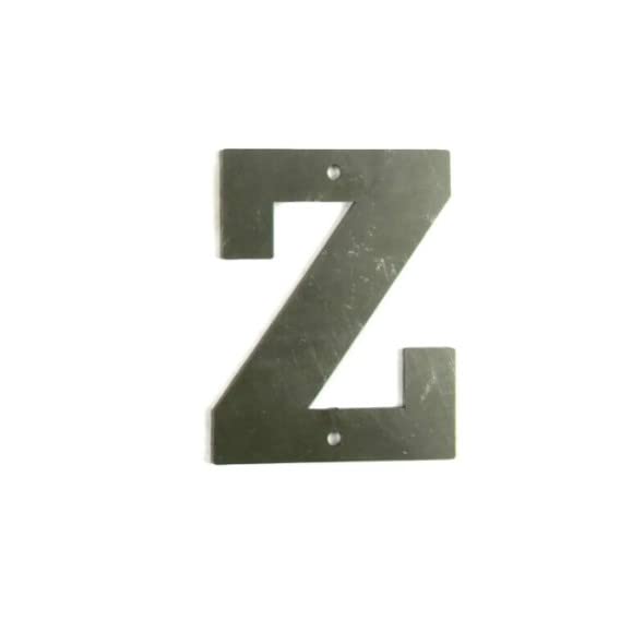 Steel Metal Letters and Numbers A through Z and 0 through 9 Height Four to Twelve Inches Tall (Four Inches Tall, Z, Raw, Unfinished Steel)