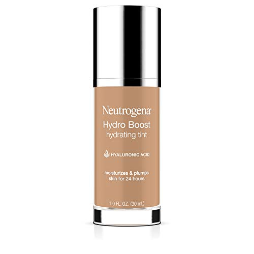 Neutrogena Hydro Boost Hydrating Tint with Hyaluronic Acid, Lightweight Water Gel Formula, Moisturizing, Oil-Free & Non-Comedogenic Liquid Foundation Makeup, 60 Natural Beige 1.0 fl. oz