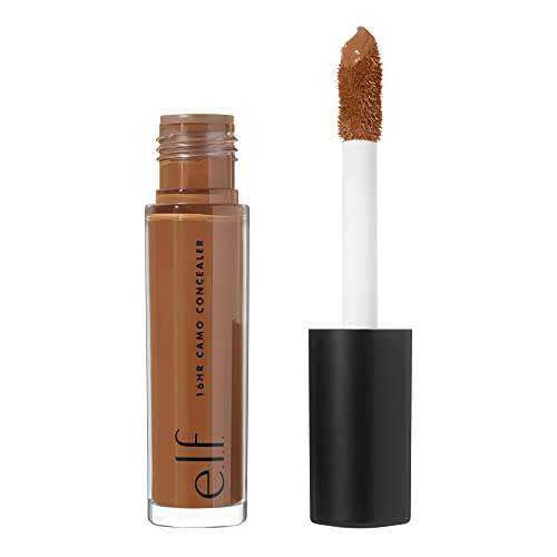 e.l.f. 16HR Camo Concealer, Full Coverage, Highly Pigmented Concealer With Matte Finish, Crease-proof, Vegan & Cruelty-Free, Rich Walnut, 0.203 Fl Oz