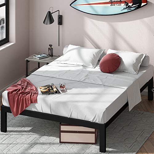 ZINUS Lorrick Metal Platform Bed Frame, Mattress Foundation, Easy, Bolt Free Assembly, Queen