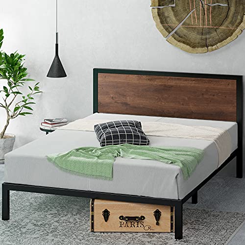 ZINUS Mory Metal Platform Bed Frame / Wood Slat Support / No Box Spring Needed / Easy Assembly, Full