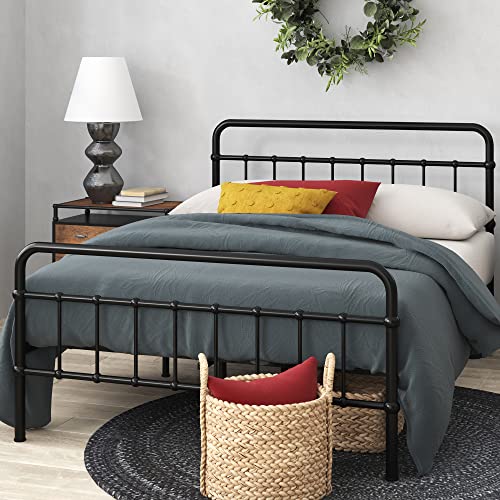 ZINUS Florence Metal Platform Bed Frame / Mattress Foundation / No Box Spring Needed / Easy Assembly, Black, Twin