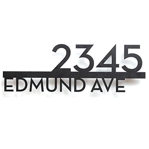 304 Stainless Steel Custom Address Sign For House Street, Address Sign Plaque for Outside, Modern House Numbers (18")