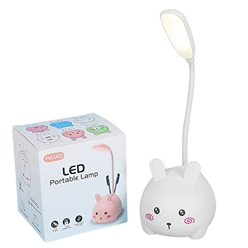 Cartoon Mini Led Small Desk Lamp Desk Lamp College Dormitory Eye Protection Learning Night Lamp Pen Holder Sensory Light (I, One Size)