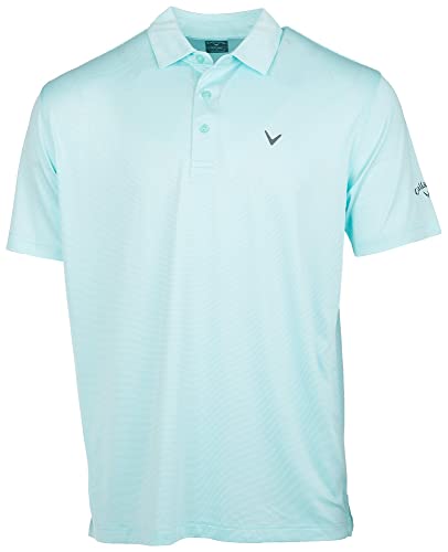 Callaway Men's Pro Spin Fine Line Short Sleeve Golf Shirt (Size X-Small-4X Tall), Aruba Blue, 3X-Large Big