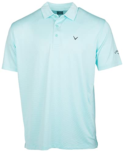 Callaway Men's Pro Spin Fine Line Short Sleeve Golf Shirt (Size X-Small-4X Big & Tall), Aruba Blue, Large