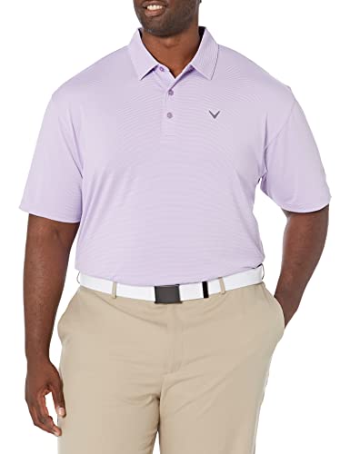 Callaway Men's Pro Spin Fine Line Short Sleeve Golf Shirt (Size X-Small-4X Big & Tall), Fairy Wren, Large