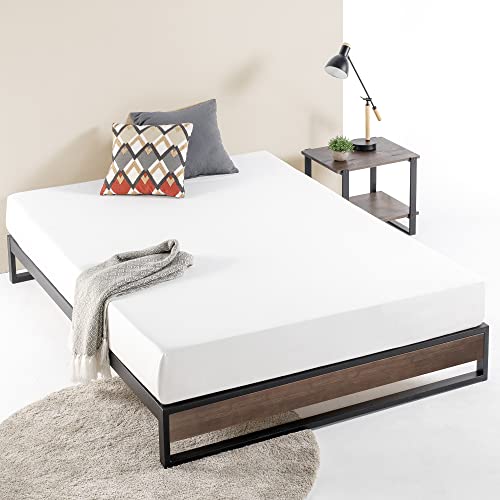 ZINUS GOOD DESIGN Award Winner Suzanne 10 Inch Bamboo and Metal Platforma Bed Frame / No Box Spring Needed / Wood Slat Support, Grey Wash, Twin