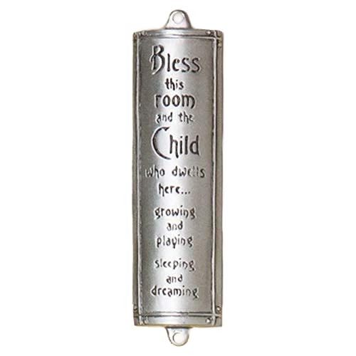 Bless This Room/Child Room Blessing, Cynthia Webb Designs Fine Pewter Christian/Jewish Mezuzah Blessing - Handcrafted in the USA