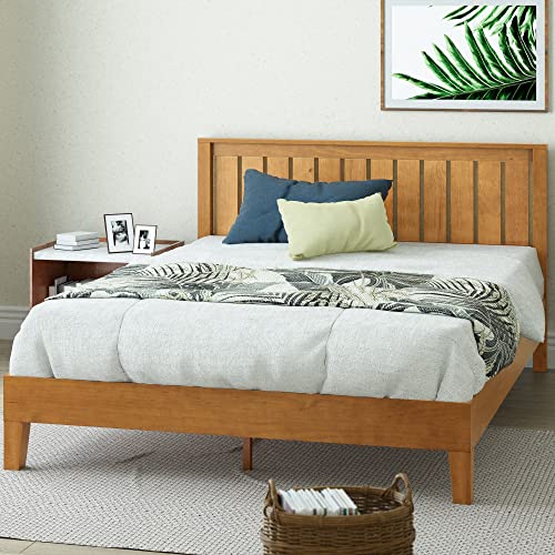 ZINUS Alexis Deluxe Wood Platform Bed Frame with Headboard / Wood Slat Support / No Box Spring Needed / Easy Assembly, Rustic Pine, King