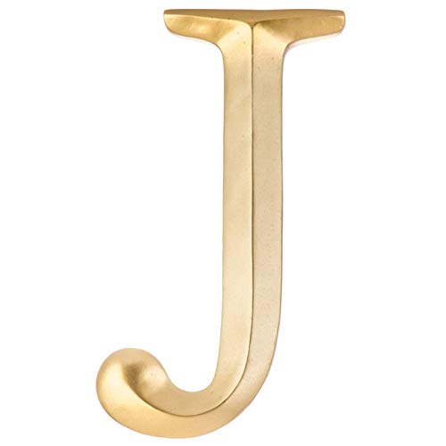 Large 12" Hand Painted Gold Letter Wall Decor Monogram Initial (J)