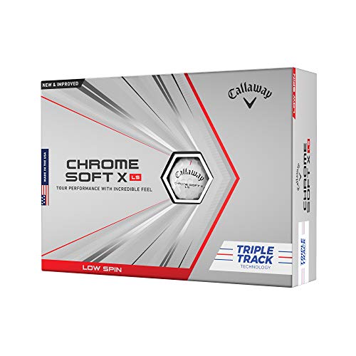 Callaway 2021 Chrome Soft X LS Golf Balls (One Dozen) White Triple Track