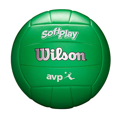 WILSON AVP Soft Play Volleyball - Official Size, Green