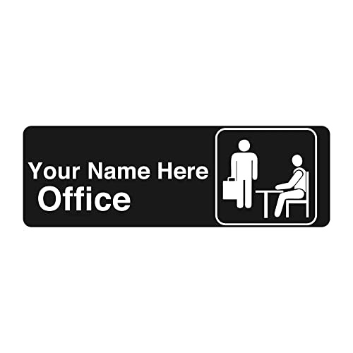 Personalized The Office Sign - Custom Engraved The Office Door Sign - Acrylic Plaque - The Office Merchandise Gifts - The Office Sign Customized Wall Decor - 9" x 3"