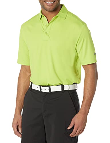 Solid Micro Hex Performance Golf Polo Shirt with UPF 50 Protection (Size Small - 3X Big & Tall), Surreal Green, Medium