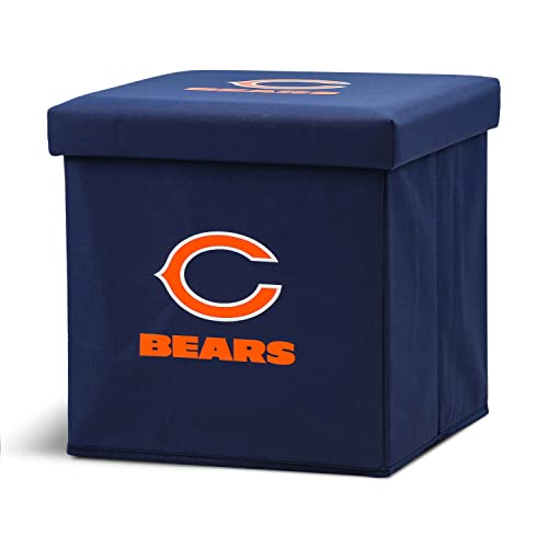 Franklin Sports NFL Chicago Bears Storage Ottoman with Detachable Lid 14 x 14 x 14 - Inch
