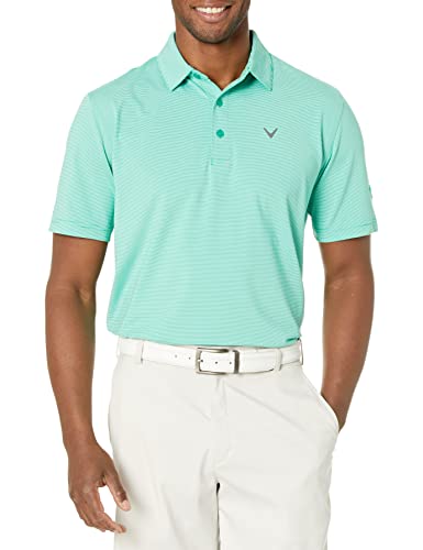 Callaway Men's Pro Spin Fine Line Short Sleeve Shirt (Size X-Small-4X Big & Tall), Golf Green, Large