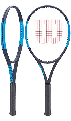 Wilson Ultra 100L V2 Adult Performance Tennis Racket - Grip Size 1 - 4 1/8", BLUE/NAVY