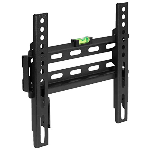 Flash Furniture FLASH MOUNT Fixed TV Wall Mount with Built-In Level - Max VESA Size 200 x 200mm - Fits most TV's 17"- 42" (Weight Capacity 66LB)
