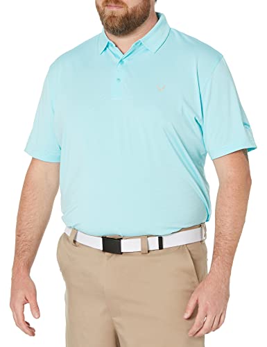 Callaway Men's Pro Spin Fine Line Short Sleeve Golf Shirt (Size X-Small-4X Big & Tall), Santorini Blue, Large