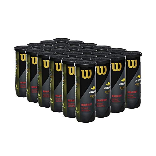 WILSON US Open Tennis Balls - Regular Duty, 24 Can Case (72 Balls)