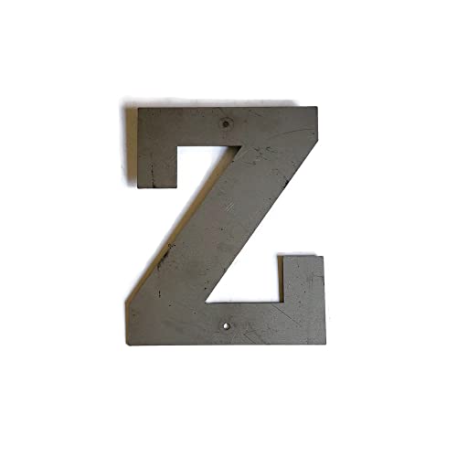 Steel Metal Letters and Numbers A through Z and 0 through 9 Height Four to Twelve Inches Tall (Eight Inches Tall, Z, Raw, Unfinished Steel)