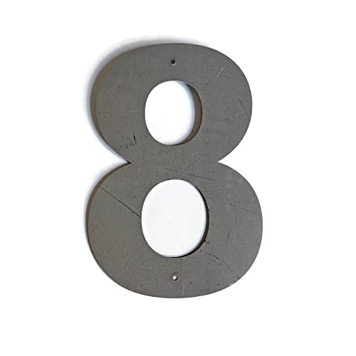 Steel Metal Letters and Numbers A through Z and 0 through 9 Height Four to Twelve Inches Tall (Twelve Inches Tall, 8, Raw, Unfinished Steel)