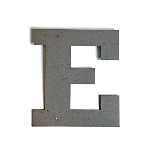 Steel Metal Letters and Numbers A through Z and 0 through 9 Height Four to Twelve Inches Tall (Twelve Inches Tall, E, Raw, Unfinished Steel)