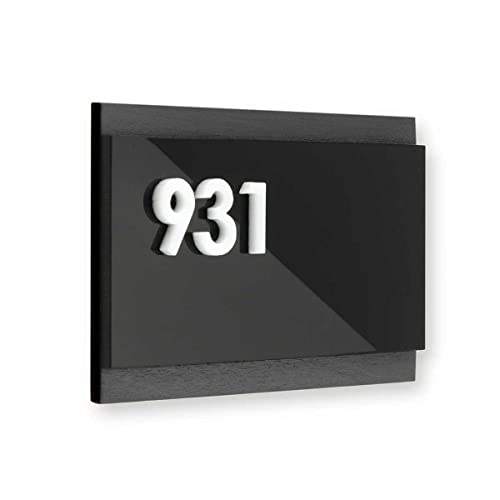 Bsign Room Number Signs Buro Design - Wooden Sign & Acrylic Plaque - Custom Wood Sign - Door Signs for Office