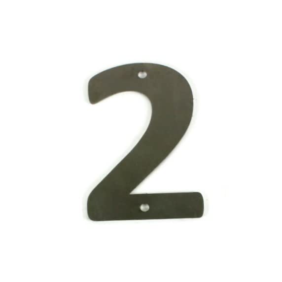 Steel Metal Letters and Numbers A through Z and 0 through 9 Height Four to Twelve Inches Tall (Four Inches Tall, Rounded 2, Raw, Unfinished Steel)