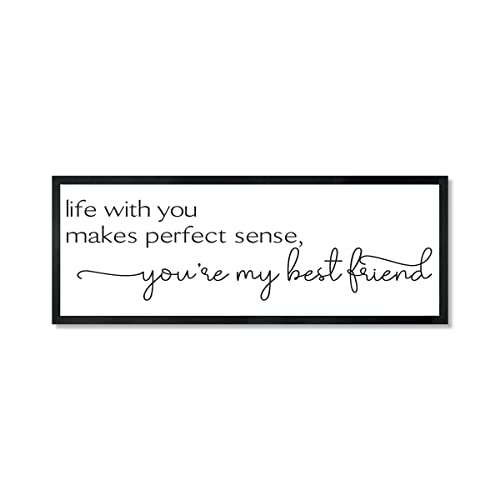 Master bedroom over the bed wall decor Life with you makes perfect sense over the bed large sign