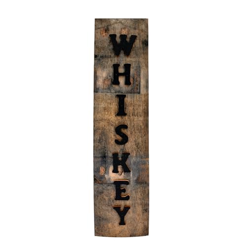 Reclaimed Barrel Stave Whiskey Sign Bar Decor