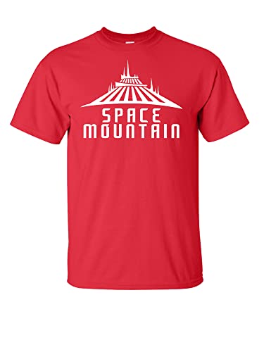 Space Mountain Classic Design Parks Inspired T-Shirt (Adult X-Large, Navy Blue)