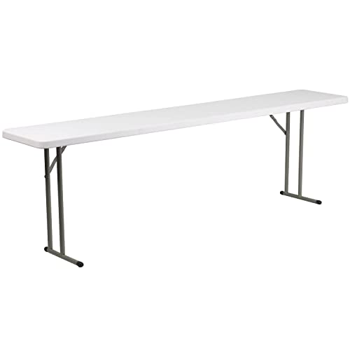 Flash Furniture Elon 8-Foot Granite White Plastic Folding Training Table