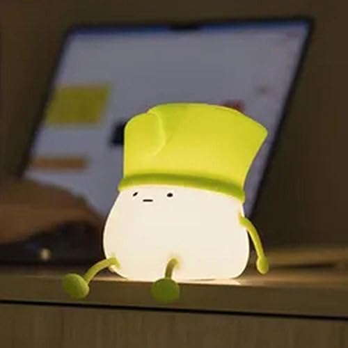 Cute Baby Night Light, Vegetable Shape Pat Light, Silicone Nursery Nightlight, Dimmable Touch Lamp for Women Teen Girls Babies, 3 Mode Night Light